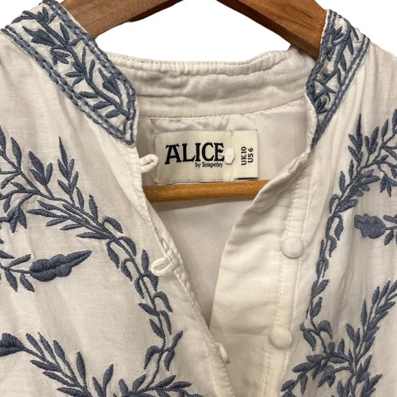 Alice by Temperley cotton and silk dress UK 10 US 6 - Picture 2 of 4